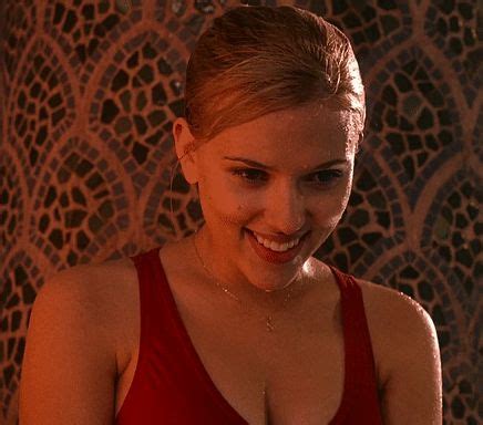 scarlett johansson red bathing suit.